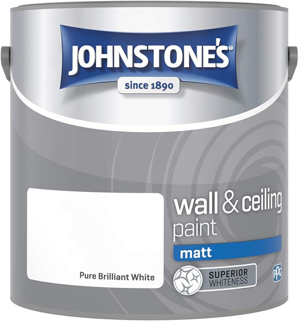 1Jhonston’s 303967 matt emulsion paint – Brilliant white vinyl