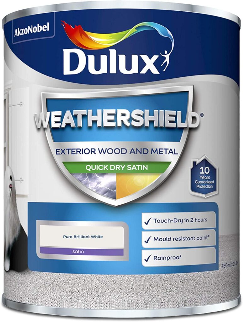 Dulux weathershield quick dry satin paint